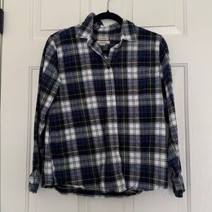LL Bean Women’s Petite Medium Flannel Button Down Shirt